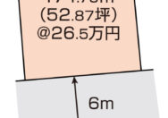 岡山市中区福泊　土地　1400万円　ミサワホーム